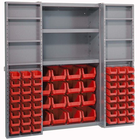 Global Industrial Bin Cabinet, 38 in W, 72 in H, 24 D 662150RD